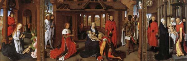 Hans Memling The Nativity,The Adoration of the Magi,The Presentation in the Temple China oil painting art
